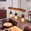 Suspension Gondo Brun, Noir, 3 Lumieres