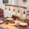 Suspension Gondo Brun, Rouille, 5 Lumieres