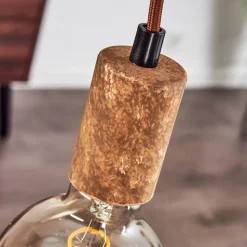 Suspension Gondo Brun, Rouille, 5 Lumieres