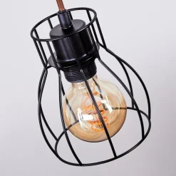 Suspension Gondo Noir, 3 Lumieres