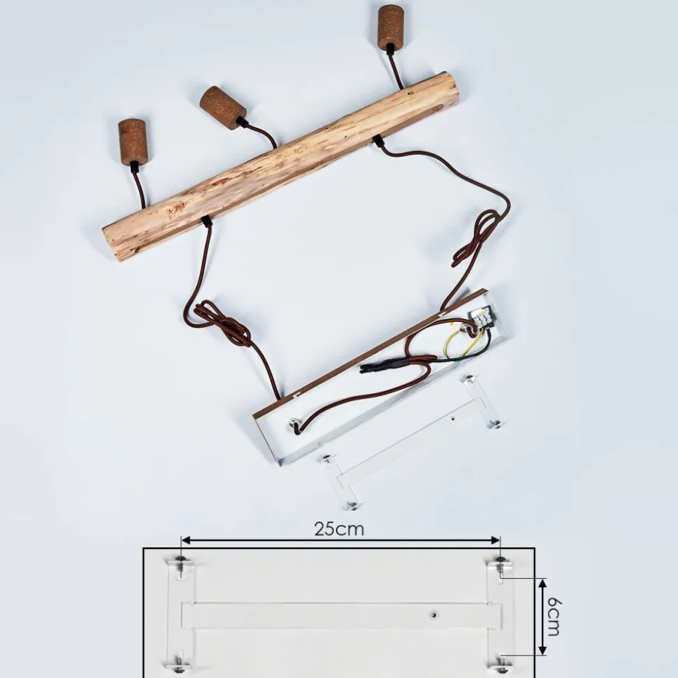 Suspension Gondo Rouille, 3 Lumieres