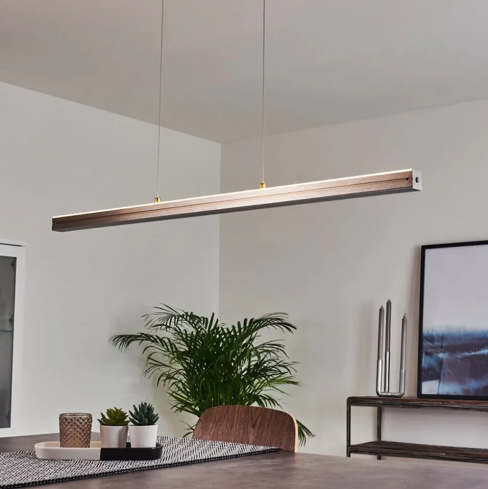 Suspension Goun Led Nickel Mat, 2 Lumieres