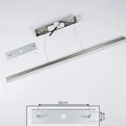 Suspension Goun Led Nickel Mat, 2 Lumieres