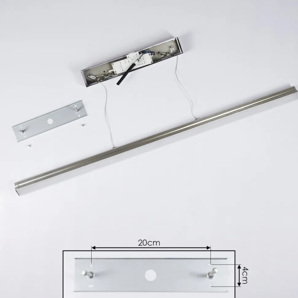 Suspension Goun Led Nickel Mat, 2 Lumieres