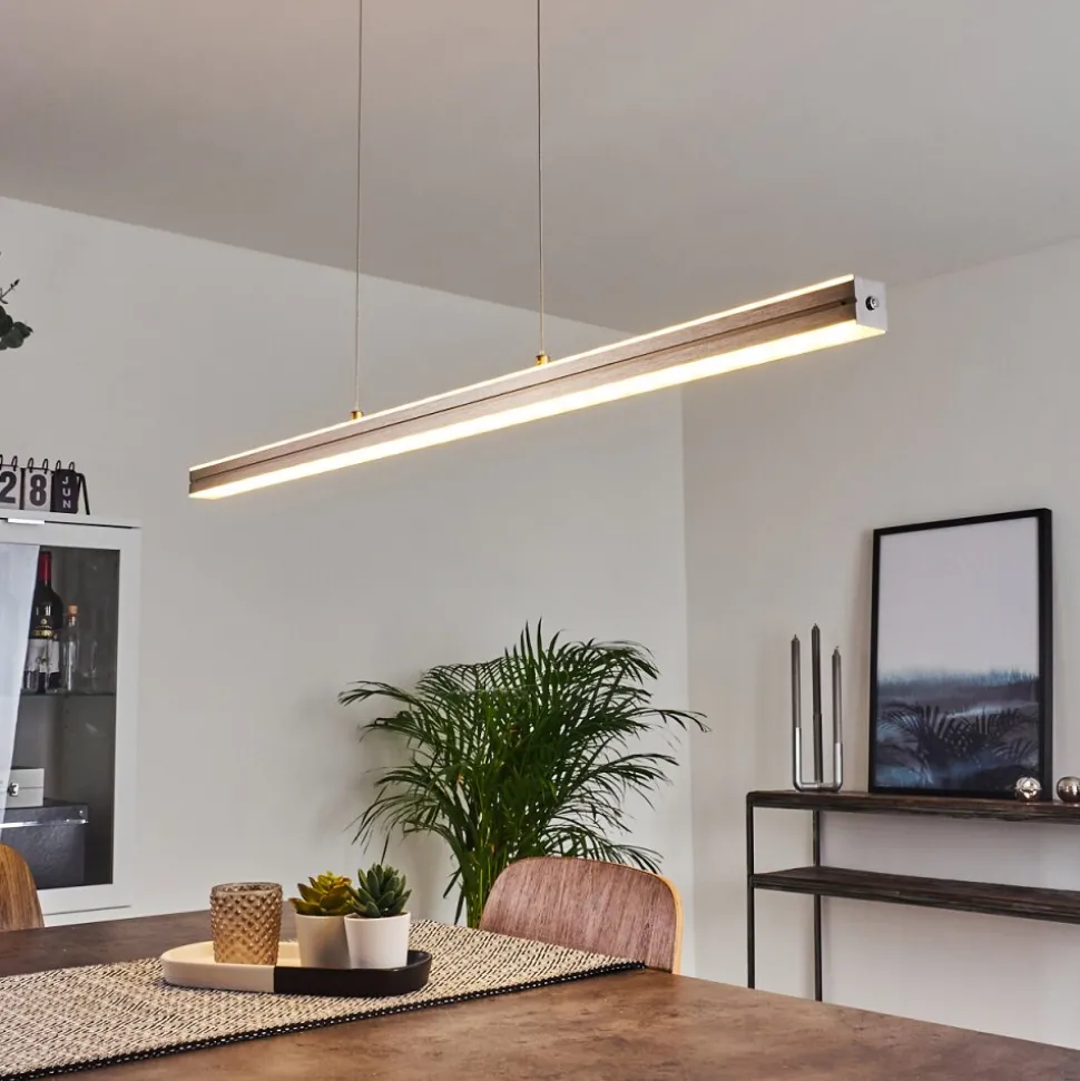 Suspension Goun Led Nickel Mat, 2 Lumieres