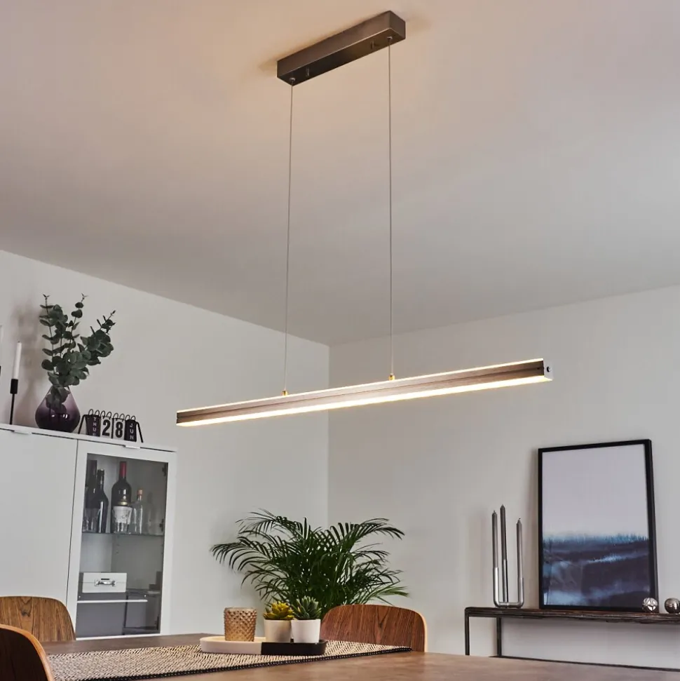 Suspension Goun Led Nickel Mat, 2 Lumieres