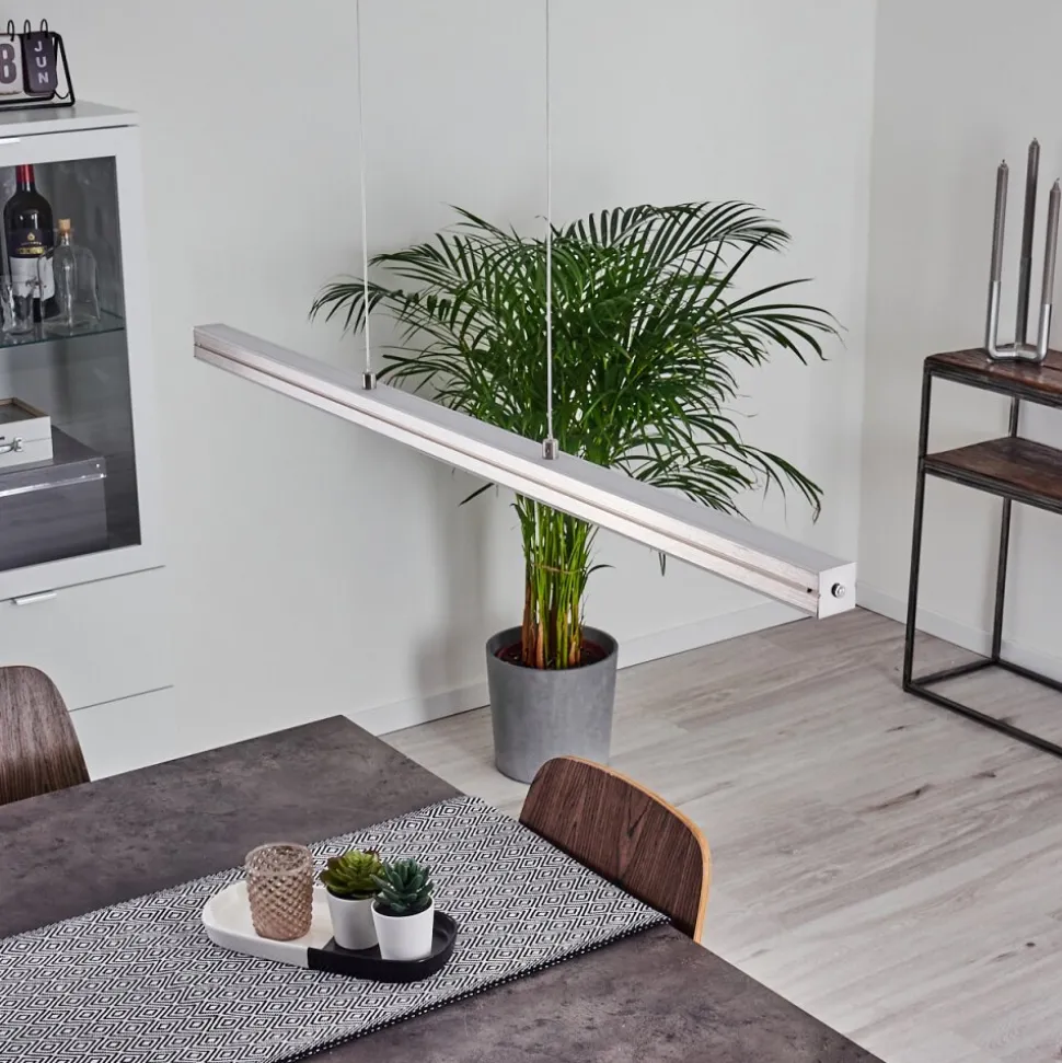 Suspension Goun Led Nickel Mat, 2 Lumieres