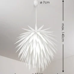 Suspension Grinder Blanc, 1 Lumiere
