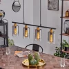 Suspension Hunouri Noir, 4 Lumieres
