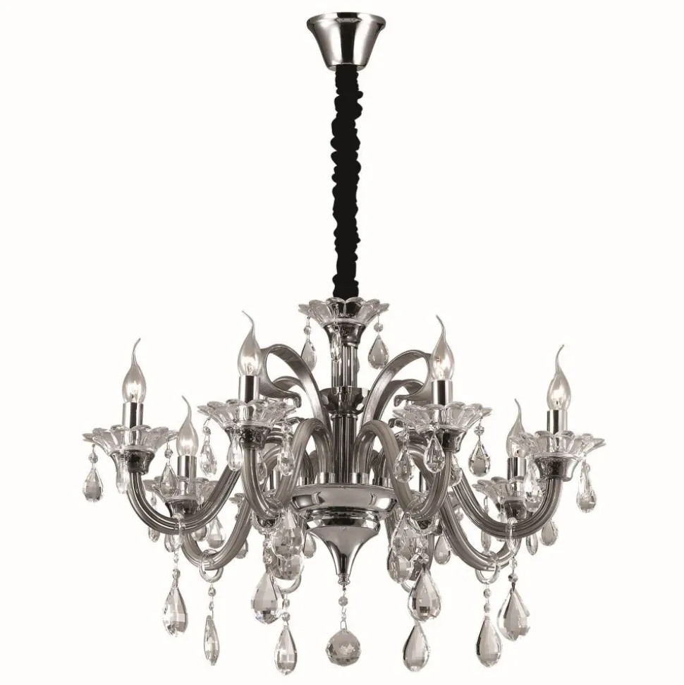Suspension Ideal Lux Colossal Chrome, 8 Lumieres