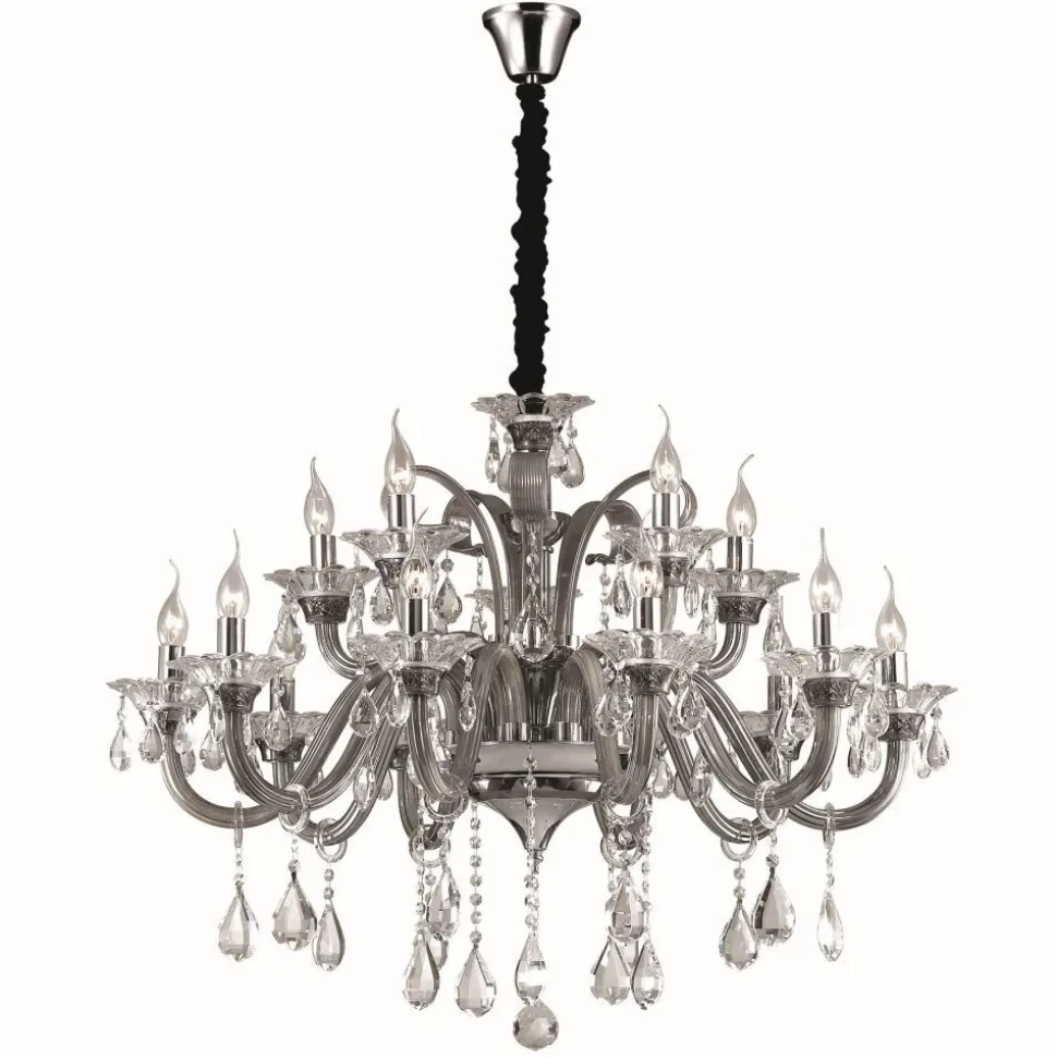 Suspension Ideal Lux Colossal Chrome, 15 Lumieres