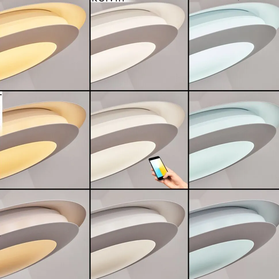 Suspension Ittingen Led Blanc, 1 Lumiere, Changeur De Couleurs