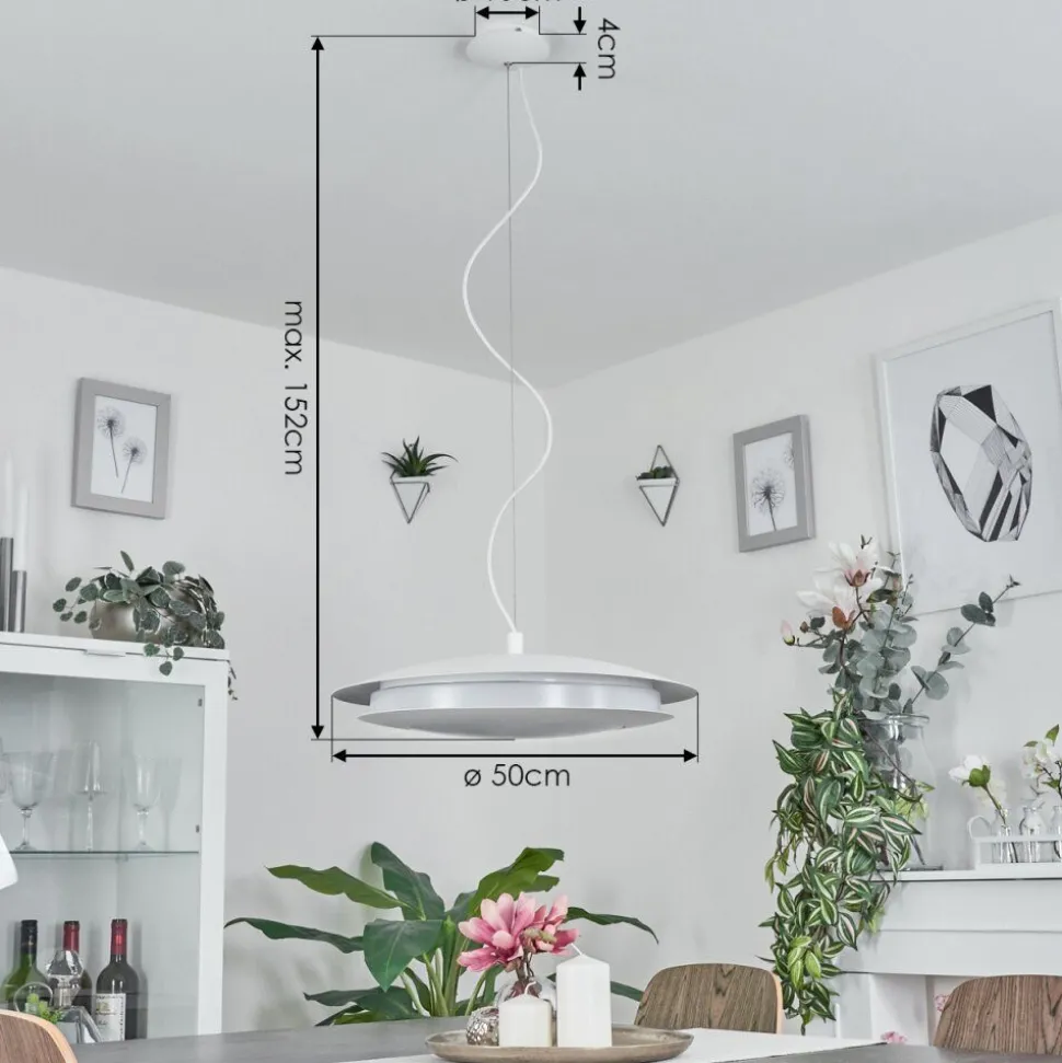 Suspension Ittingen Led Blanc, 1 Lumiere, Changeur De Couleurs