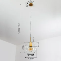 Suspension Karo Laiton, 1 Lumiere