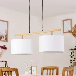 Suspension Kelapa Ecru, 2 Lumieres