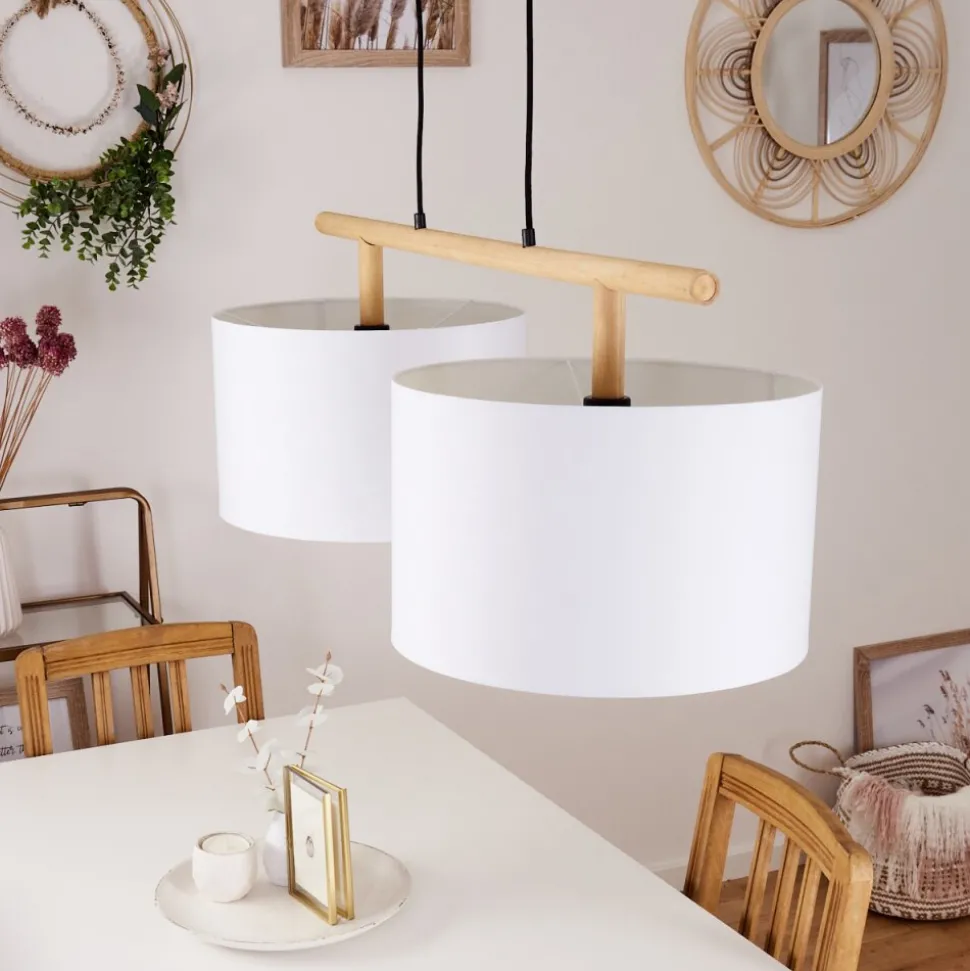 Suspension Kelapa Ecru, 2 Lumieres