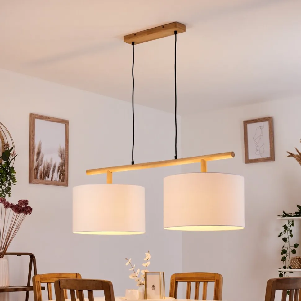 Suspension Kelapa Ecru, 2 Lumieres
