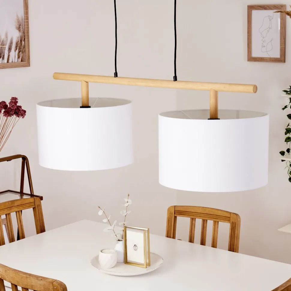 Suspension Kelapa Ecru, 2 Lumieres
