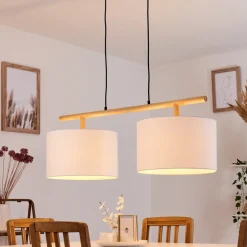Suspension Kelapa Ecru, 2 Lumieres