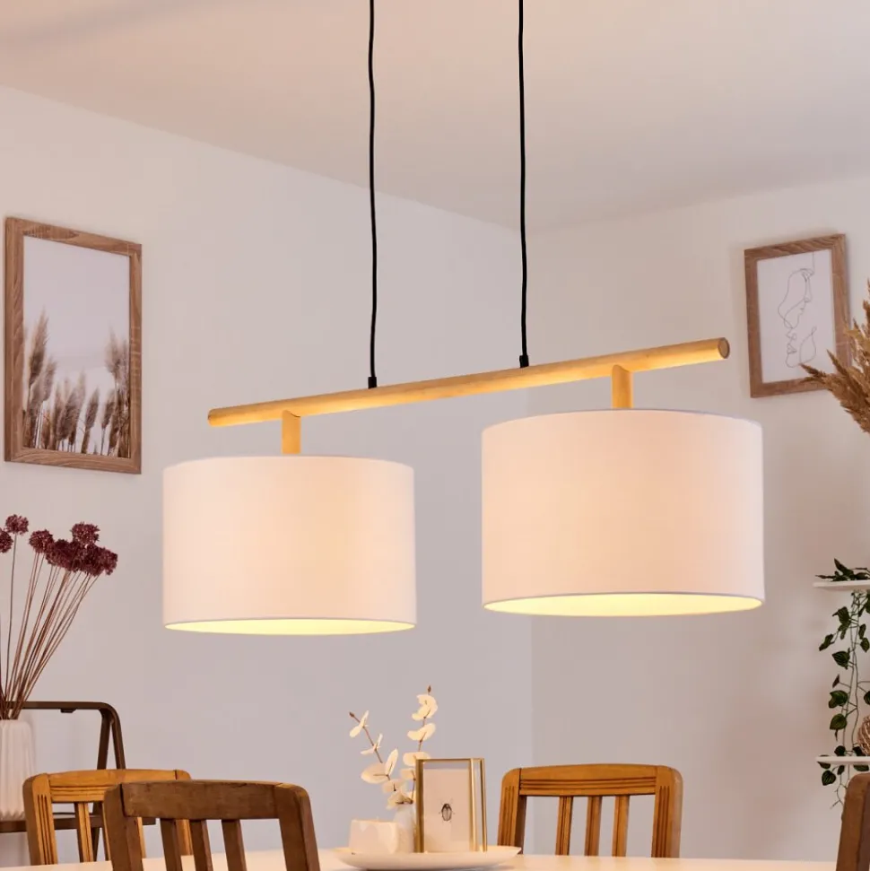 Suspension Kelapa Ecru, 2 Lumieres