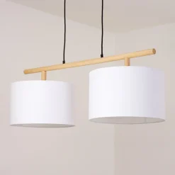 Suspension Kelapa Ecru, 2 Lumieres