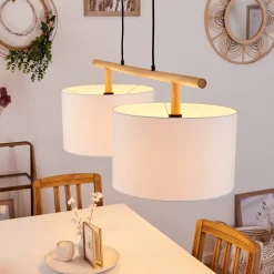Suspension Kelapa Ecru, 2 Lumieres