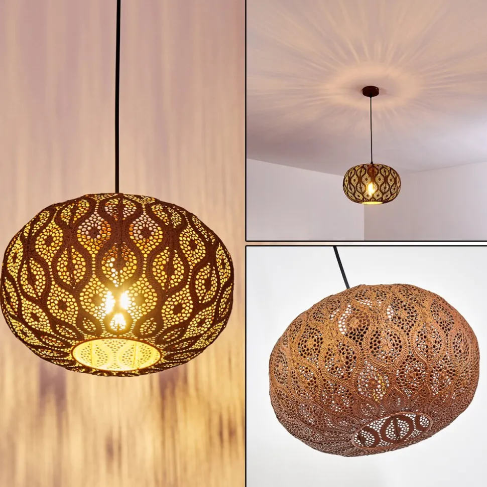 Suspension Kemer Rouille, 1 Lumiere