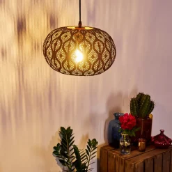 Suspension Kemer Rouille, 1 Lumiere