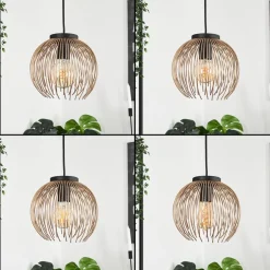 Suspension Keryvaland Noir, 3 Lumieres