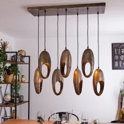 Suspension Lamington Argent Oxyde, 7 Lumieres