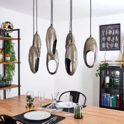 Suspension Lamington Argent Oxyde, 7 Lumieres