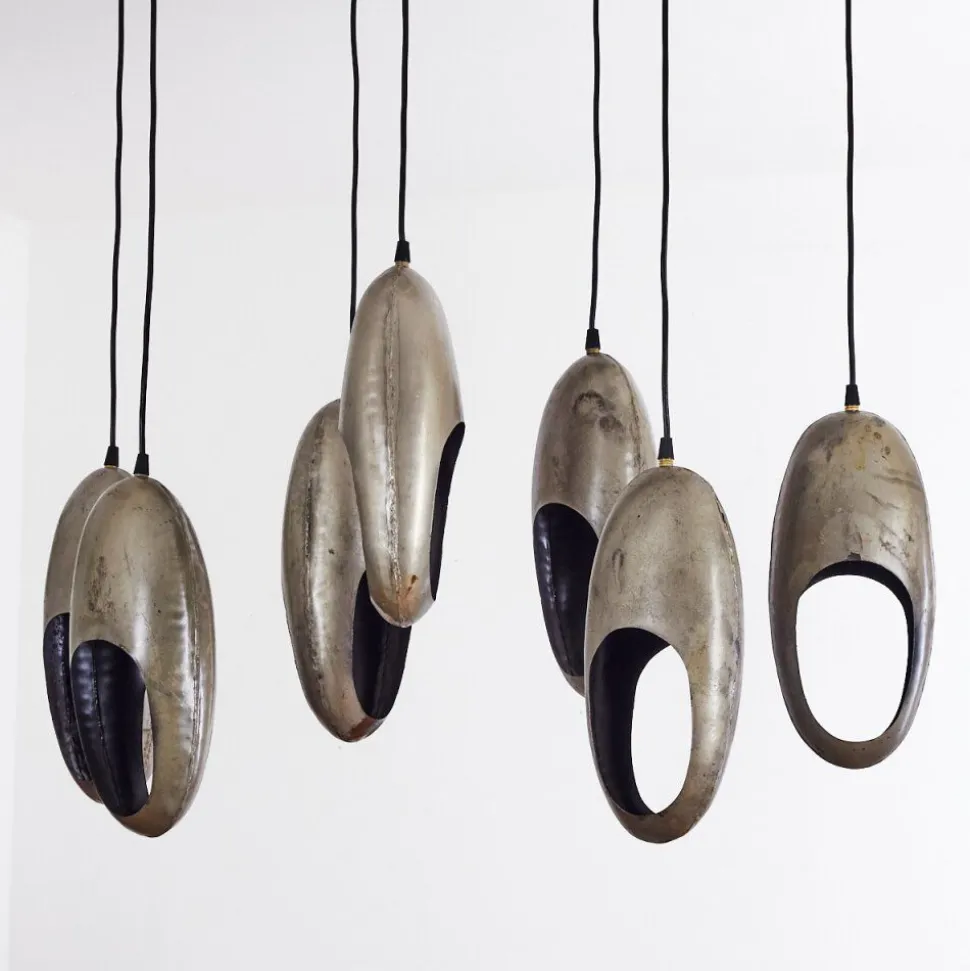 Suspension Lamington Argent Oxyde, 7 Lumieres