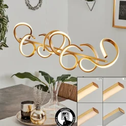 Suspension Lavaca Led Laiton, 4 Lumieres