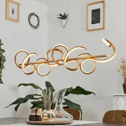 Suspension Lavaca Led Laiton, 4 Lumieres