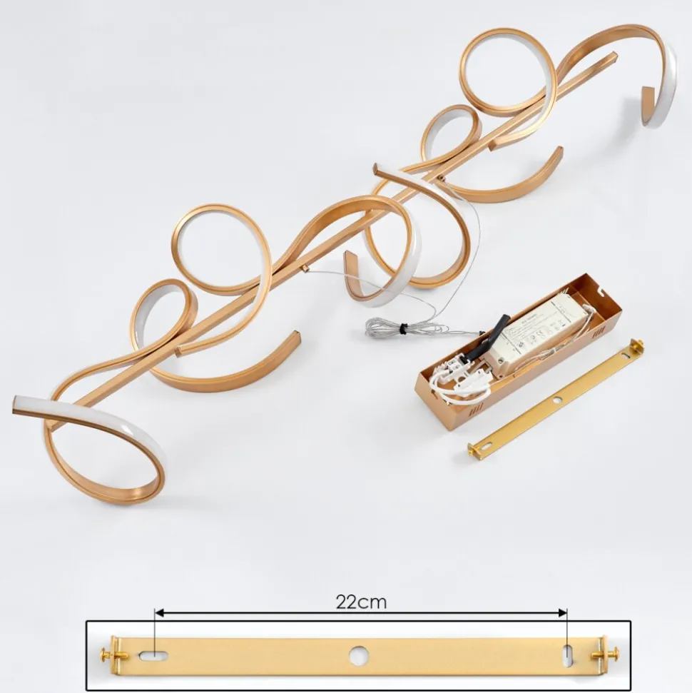 Suspension Lavaca Led Laiton, 4 Lumieres