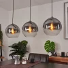 Suspension Leissigen Argent Oxyde, 3 Lumieres
