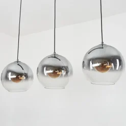 Suspension Leissigen Argent Oxyde, 3 Lumieres