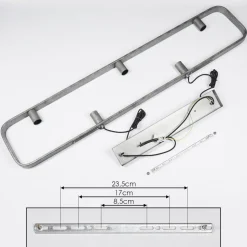 Suspension Maggie Argent Oxyde, 5 Lumieres