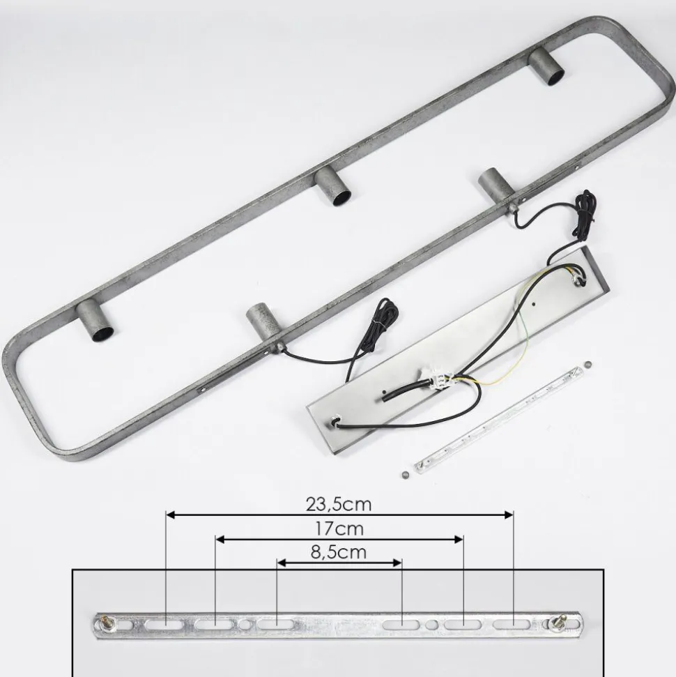 Suspension Maggie Argent Oxyde, 5 Lumieres