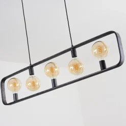Suspension Maggie Argent Oxyde, 5 Lumieres