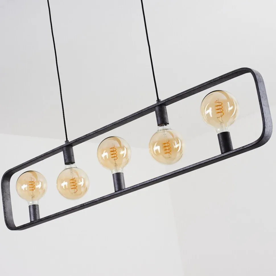 Suspension Maggie Argent Oxyde, 5 Lumieres