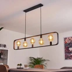 Suspension Maggie Argent Oxyde, 5 Lumieres