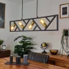 Suspension Maillard Noir, 4 Lumieres