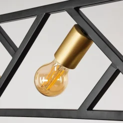 Suspension Maillard Noir, 4 Lumieres