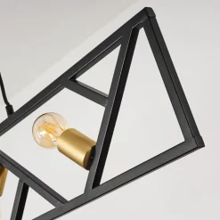 Suspension Maillard Noir, 4 Lumieres