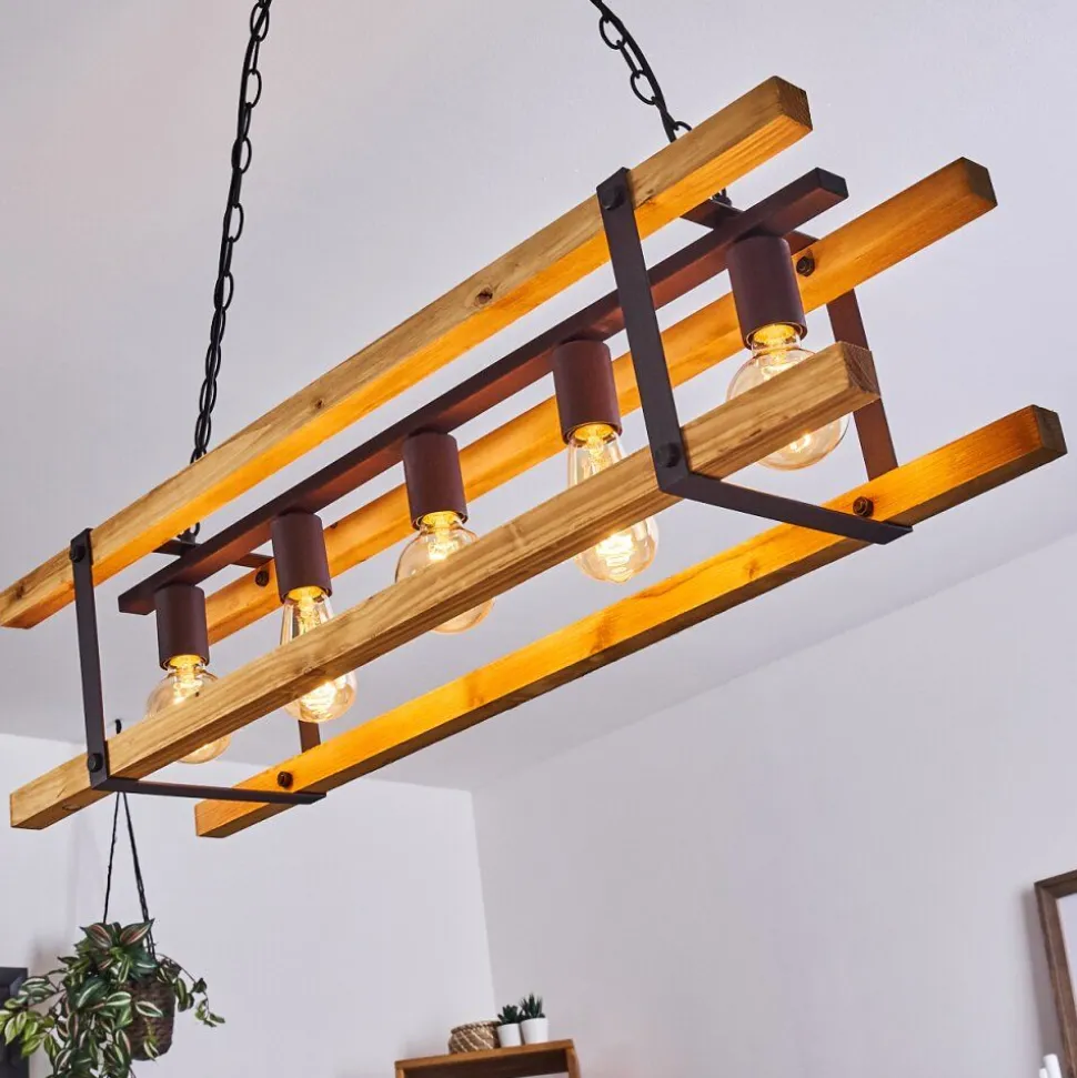 Suspension Maladera Rouille, 5 Lumieres