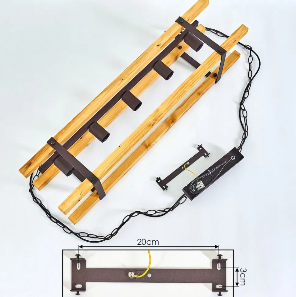 Suspension Maladera Rouille, 5 Lumieres
