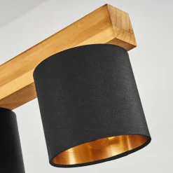 Suspension Malimea Ecru, Noir, 4 Lumieres