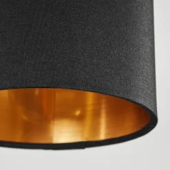 Suspension Malimea Ecru, Noir, 4 Lumieres