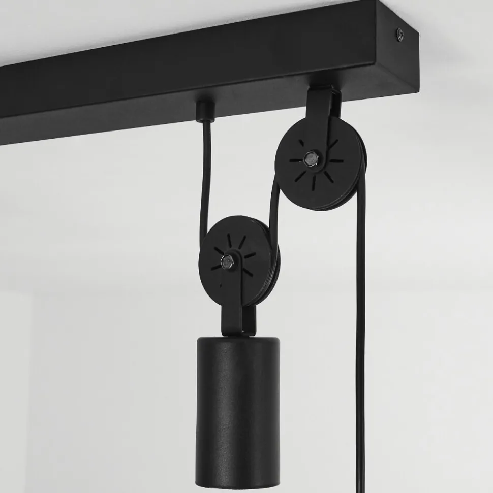 Suspension Manacales Noir, 2 Lumieres